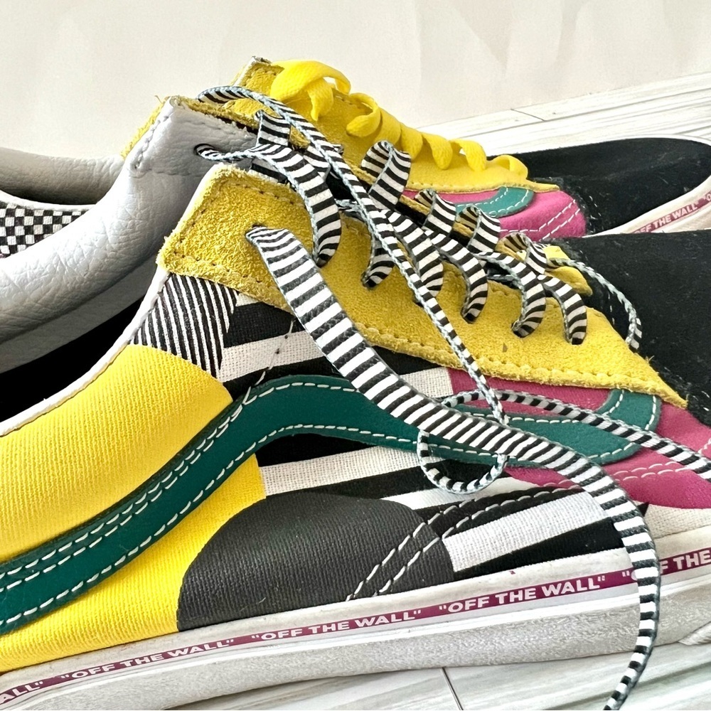 Vans Old Skool Juxtapoze Men's Size 9.5 Women's 11 Multi Color Skate Sneaker - Picture 15 of 16